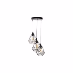 Atmosphera - Lampada a sospensione a filo Kaore in metallo nero D25cm créateur d'intérieur