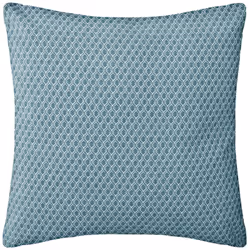 Cuscino fantasia "otto", blu anatra 38x38cm - Atmosphera createur d'interieur. Colore : Bleu canard. Materiale principale : C ...