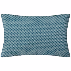 Cuscino con motivo "otto", blu anatra 30x50cm - Atmosphera createur d'interieur. Colore : Bleu canard. Materiale principale : ...