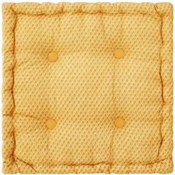 Cuscino da terra "otto" giallo 40x40cm - Atmosphera createur d'interieur. Colore : Ocre. Materiale principale : Coton. Lunghe ...