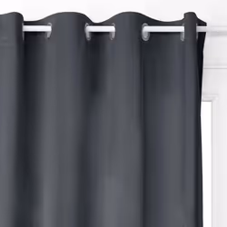 Tenda oscurante in velluto grigio ardesia "dolce" 140x260cm - Atmosphera createur d'interieur. Colore : Gris foncé. Materiale ...
