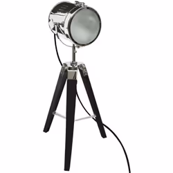 Lampada "ebor" nera h68cm - Atmosphera createur d'interieur. Colore : Noir/argenté. Materiale principale : Acier. Lunghezza : ...