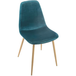 Atmosphera - Sedia roka in velluto blu anatra créateur d'intérieur
