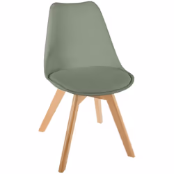 Sedia "baya", gambe in faggio verde kaki - Atmosphera createur d'interieur. Colore : Kaki. Materiale principale : Hêtre. Lung ...