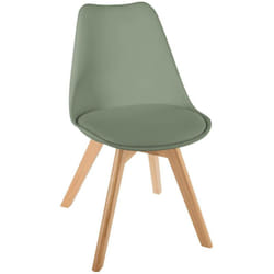Atmosphera - Sedia Baya, gambe in faggio verde kaki créateur d'intérieur
