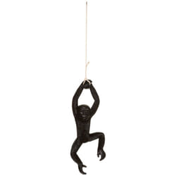 Atmosphera - Statuetta scimmia appesa gaspard nera h40cm créateur d'intérieur
