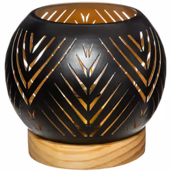 Portacandela "raja" in metallo con sfera led d15cm - Atmosphera createur d'interieur. Colore : Modèle a. Materiale principale ...