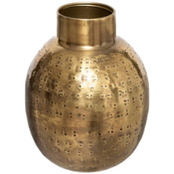 Atmosphera - Vaso oasis in metallo dorato martellato h15cm créateur d'intérieur