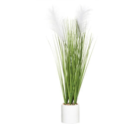 Atmosphera - Pianta artificiale plumeau vaso in cemento h70cm créateur d'intérieur