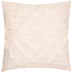 Cuscino in cotone trapuntato "inca" 40x40cm - Atmosphera createur d'interieur. Colore : Beige. Materiale principale : Coton.  ...