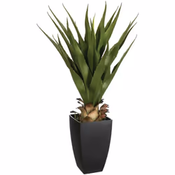 Agave artificiale h73cm - Atmosphera createur d'interieur. Colore : Vert. Materiale principale : Polypropylène. Lunghezza : 5 ...