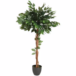 Ficus artificiale in vaso Altezza 120 Caratteristiche: Realizzato in plastica di alta qualità, resistente e molto durevole. P ...