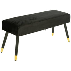 Panchina in velluto nero salome 100x35cm - Atmosphera créateur d'intérieur