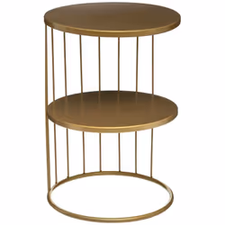 Tavolino d oro "kobu" d36cm - Atmosphera createur d'interieur. Colore : Doré. Materiale principale : Fer. Lunghezza : 36.00 c ...