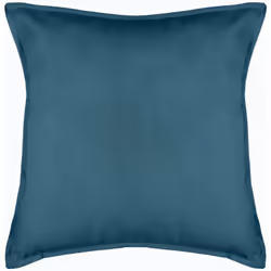 Cuscino "lilou" in cotone blu 55x55cm - Atmosphera createur d'interieur. Colore : Bleu canard. Materiale principale : Polyest ...