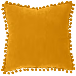 Cuscino con nappe giallo senape 40x40cm - Atmosphera createur d'interieur. Colore : Ocre. Materiale principale : Polyester. L ...