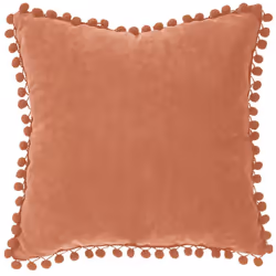 Cuscino con nappe rosa terracotta 40x40cm - Atmosphera createur d'interieur. Colore : Terracotta. Materiale principale : Poly ...