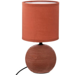 Atmosphera - Lampada in ceramica Timéo rosa terracotta striata H25cm créateur d'intérieur