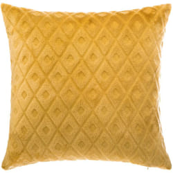Atmosphera - Cuscino diamante in flanella giallo senape 40x40cm créateur d'intérieur