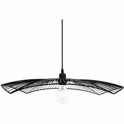Sospensione a filo "cuzco" in metallo nero d58cm - Atmosphera createur d'interieur. Colore : Noir. Materiale principale : Aci ...