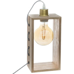 Atmosphera - Lampada iwata in legno naturale h28cm créateur d'intérieur