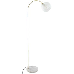 Atmosphera - Lampada da terra ad arco Laye in marmo oro H150cm créateur d'intérieur