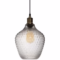Lampada a sospensione "omaha" in vetro fumé d22cm - Atmosphera createur d'interieur. Colore : Gris fumé. Materiale principale ...