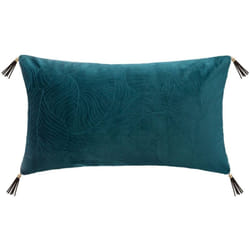Atmosphera - Cuscino Stitch in velluto blu anatra 30x50cm créateur d'intérieur