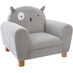 Atmosphera - Poltrona per bambini con orecchie da gatto grigio Per i bambini