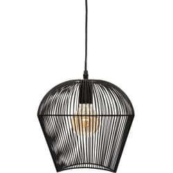 Atmosphera - Sospensione a filo Jena in metallo nero D26cm créateur d'intérieur