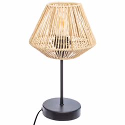 Lampada "jily" beige h34cm - Atmosphera createur d'interieur. Colore : Beige. Materiale principale : Abs. Lunghezza : 19.20 c ...