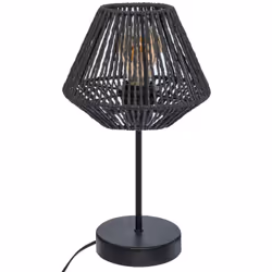 Lampada "jily" nera h34cm - Atmosphera createur d'interieur. Colore : Noir. Materiale principale : Abs. Lunghezza : 19.20 cm. ...