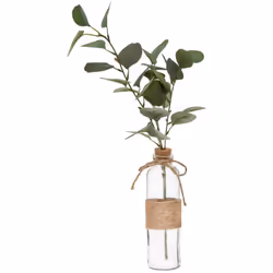 Eucalipto artificiale h45cm - Atmosphera createur d'interieur. Colore : Transparent. Materiale principale : Verre. Lunghezza  ...
