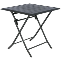 Tavolo da giardino quadrato pieghevole Azua graphite a 2 posti in alluminio trattato con polveri epossidiche - Hespéride