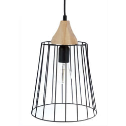 Atmosphera - Sospensione a filo Nut in metallo nero D23cm créateur d'intérieur