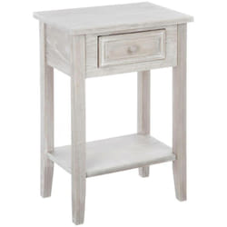 Atmosphera - Comodino Charme, legno sbiancato H67cm créateur d'intérieur