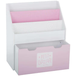 Libreria per bambini rosa su rotelle H70cm - Atmosphera créateur d'intérieur