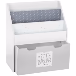 Libreria per bambini grigia su rotelle h70cm - Atmosphera createur d'interieur. Colore : Gris. Materiale principale : Panneau ...