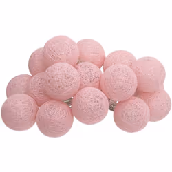 Ghirlanda luminosa a 16 sfere led rosa l255cm - Atmosphera createur d'interieur. Colore : Rose clair. Materiale principale : ...