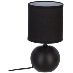 Atmosphera - Lampada in ceramica Timéo nero opaco H25cm créateur d'intérieur