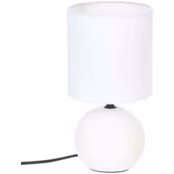 Lampada in ceramica "timéo" bianca striata h25cm - Atmosphera createur d'interieur. Colore : Blanc. Materiale principale : Pv ...