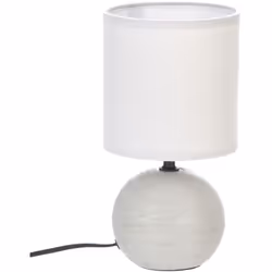 Lampada in ceramica "timéo" grigio topo striato h25cm - Atmosphera createur d'interieur. Colore : Gris clair. Materiale princ ...