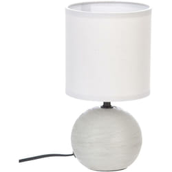 Atmosphera - Lampada in ceramica Timéo grigio topo striato H25cm créateur d'intérieur