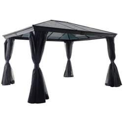Pergola in alluminio belize grafite 3,6x3m - Hespéride