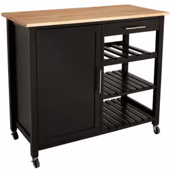 Credenza grande modello "claude" nero - Atmosphera createur d'interieur. Colore : Noir. Materiale principale : Hevea. Lunghez ...