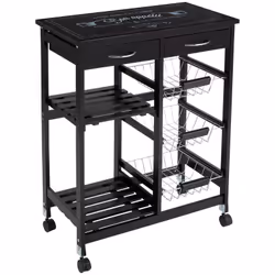 Carrello "gustaf" su rotelle, 5 livelli, nero - 5 five simply smart. Colore : Noir. Materiale principale : Mdf_e1. Lunghezza ...
