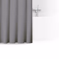 5Five 138055H tenda per doccia Gancio per appendere Poliestere Grigio - Vista aggiuntiva 2