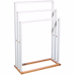 Portasciugamani "naturéo" su gambe bianche - 5 five simply smart. Colore : Blanc. Materiale principale : Mdf_e1. Lunghezza :  ...