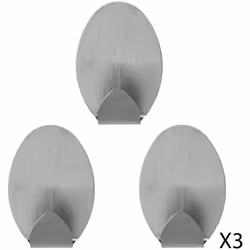 3 ganci adesivi - 5 five simply smart. Colore : Gris. Materiale principale : Acier_inoxydable. Lunghezza : 3.50 cm. Larghezza ...