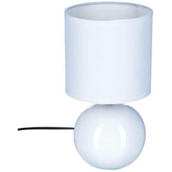 Atmosphera - Lampada in ceramica bianca lucida Timéo H25cm créateur d'intérieur
